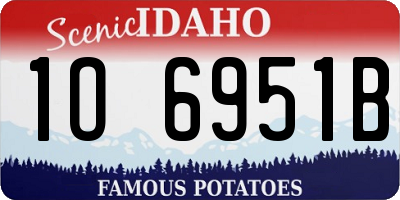 ID license plate 1O6951B