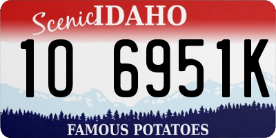 ID license plate 1O6951K