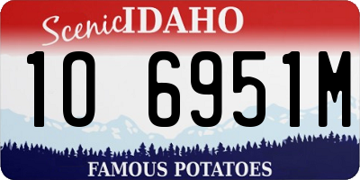 ID license plate 1O6951M