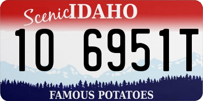 ID license plate 1O6951T