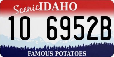 ID license plate 1O6952B