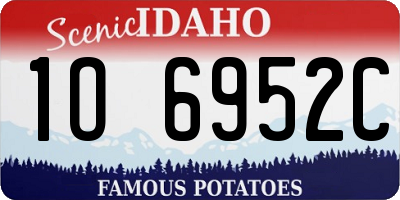 ID license plate 1O6952C