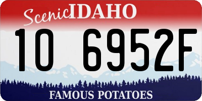 ID license plate 1O6952F