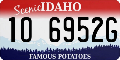 ID license plate 1O6952G