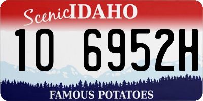 ID license plate 1O6952H