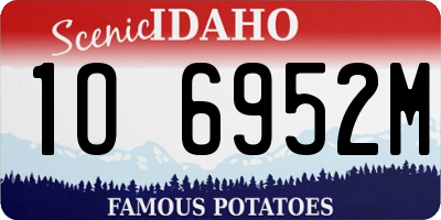 ID license plate 1O6952M
