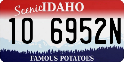 ID license plate 1O6952N