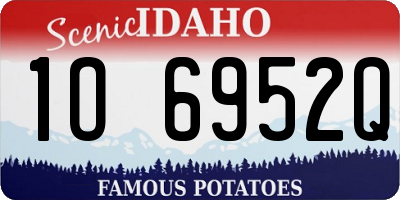 ID license plate 1O6952Q