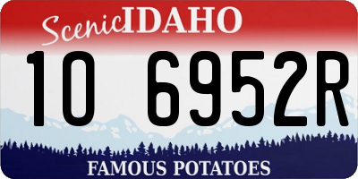 ID license plate 1O6952R