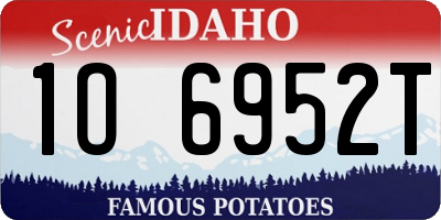 ID license plate 1O6952T