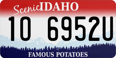 ID license plate 1O6952U