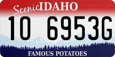 ID license plate 1O6953G