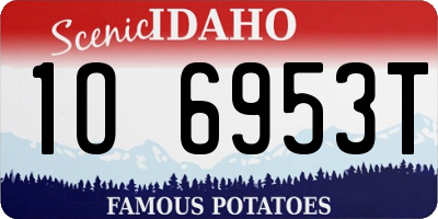 ID license plate 1O6953T