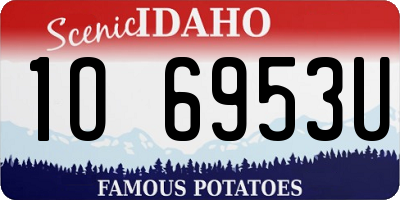 ID license plate 1O6953U