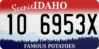 ID license plate 1O6953X