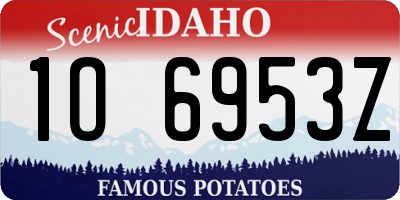ID license plate 1O6953Z
