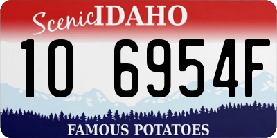 ID license plate 1O6954F