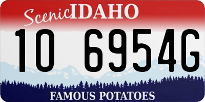 ID license plate 1O6954G