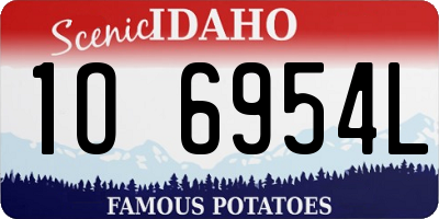 ID license plate 1O6954L