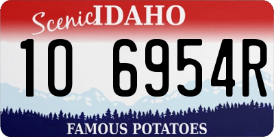ID license plate 1O6954R