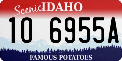 ID license plate 1O6955A