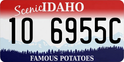 ID license plate 1O6955C