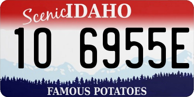 ID license plate 1O6955E