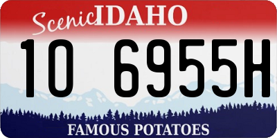 ID license plate 1O6955H