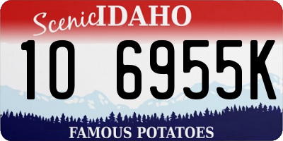 ID license plate 1O6955K