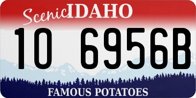 ID license plate 1O6956B