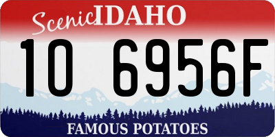 ID license plate 1O6956F