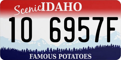 ID license plate 1O6957F