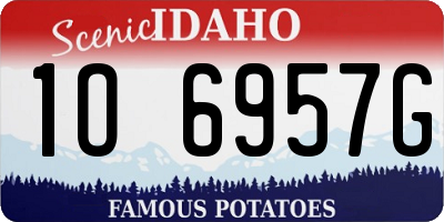 ID license plate 1O6957G