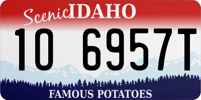 ID license plate 1O6957T