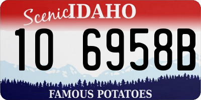 ID license plate 1O6958B