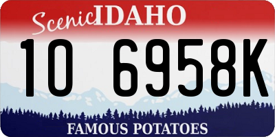 ID license plate 1O6958K