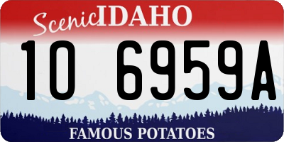 ID license plate 1O6959A