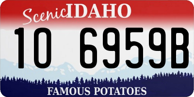 ID license plate 1O6959B