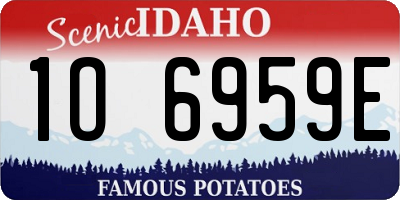 ID license plate 1O6959E