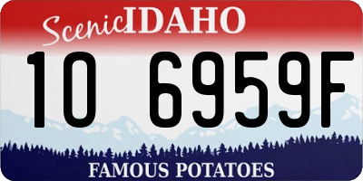 ID license plate 1O6959F