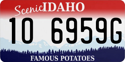 ID license plate 1O6959G