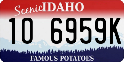 ID license plate 1O6959K