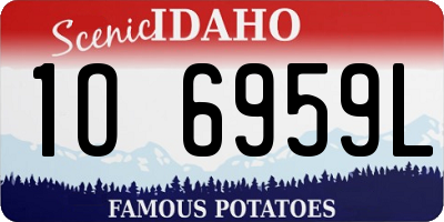 ID license plate 1O6959L