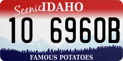 ID license plate 1O6960B