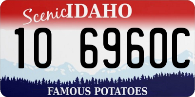 ID license plate 1O6960C