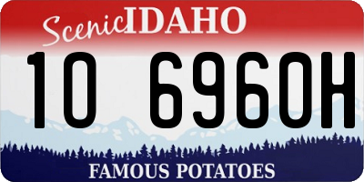ID license plate 1O6960H