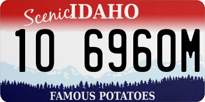 ID license plate 1O6960M