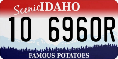 ID license plate 1O6960R