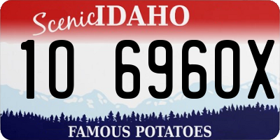 ID license plate 1O6960X