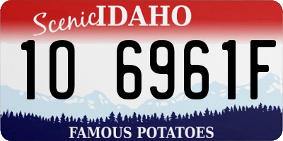 ID license plate 1O6961F